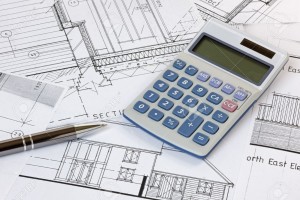 22709535-A-calculator-and-pen-on-some-house-plans-Plans-are-copyright-free-Stock-Photo