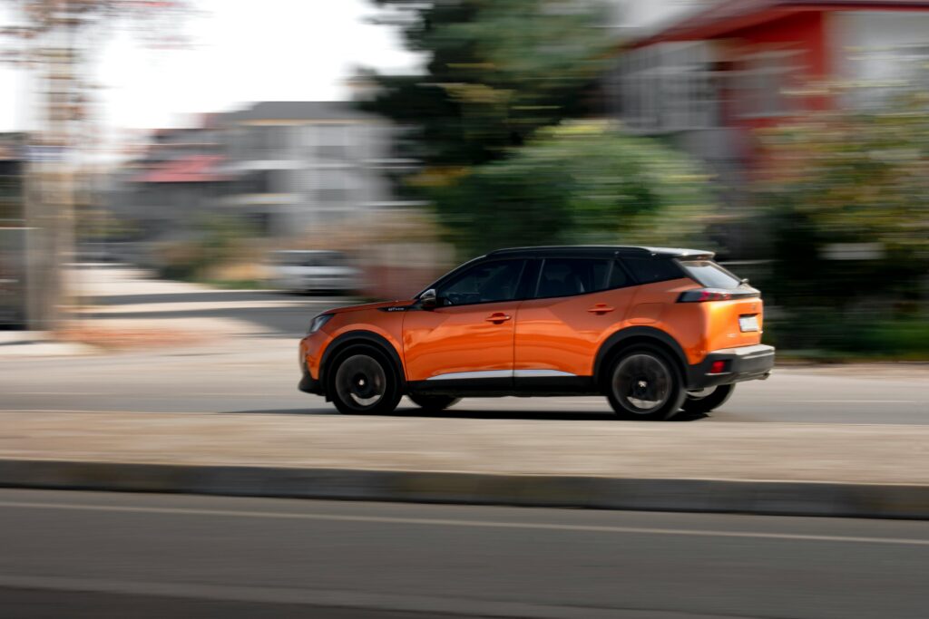 orange car